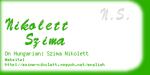 nikolett szima business card